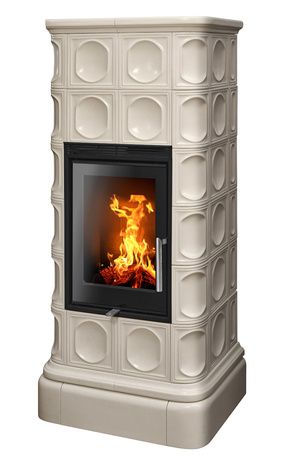 Печь-камин ABX Kaledonie Exclusive L, средняя, перламутр в Калининграде